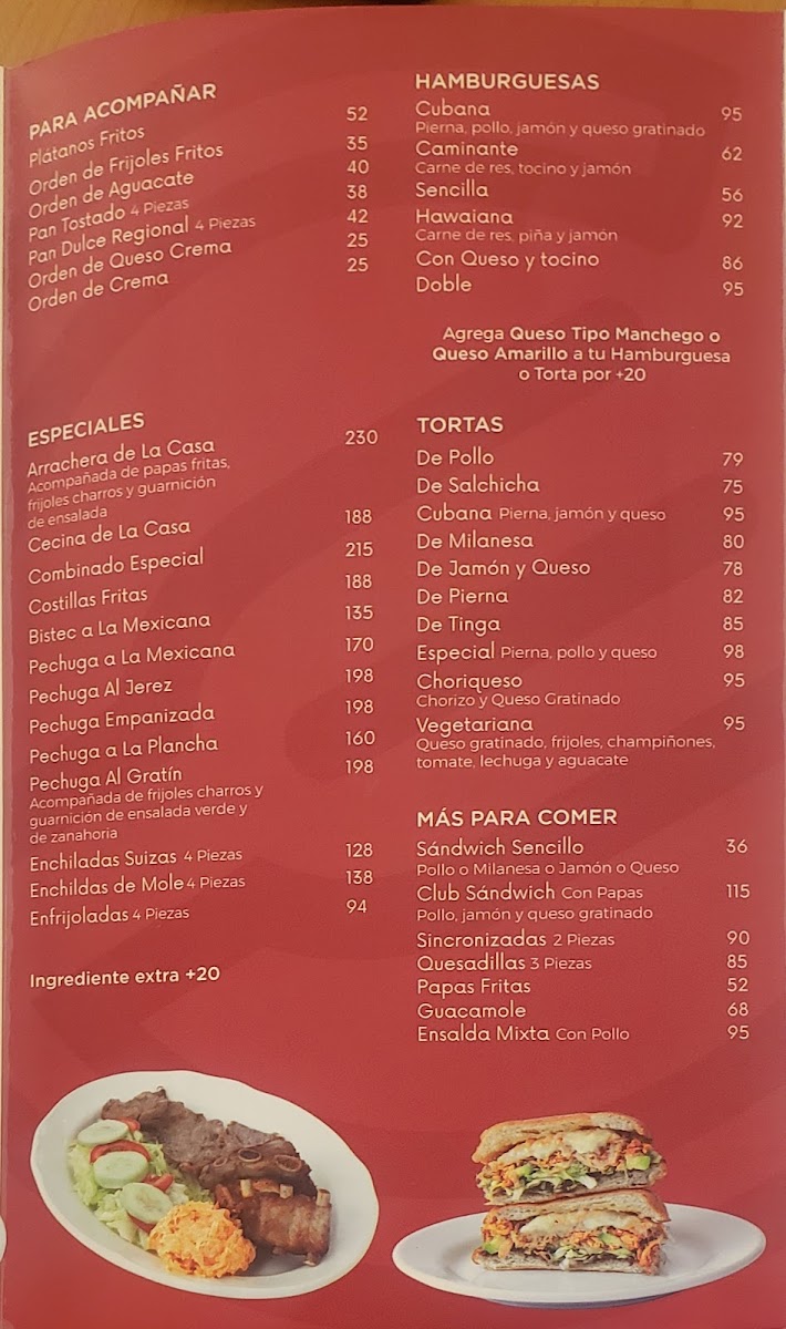 Restaurante El Caminante Menu - Image 1